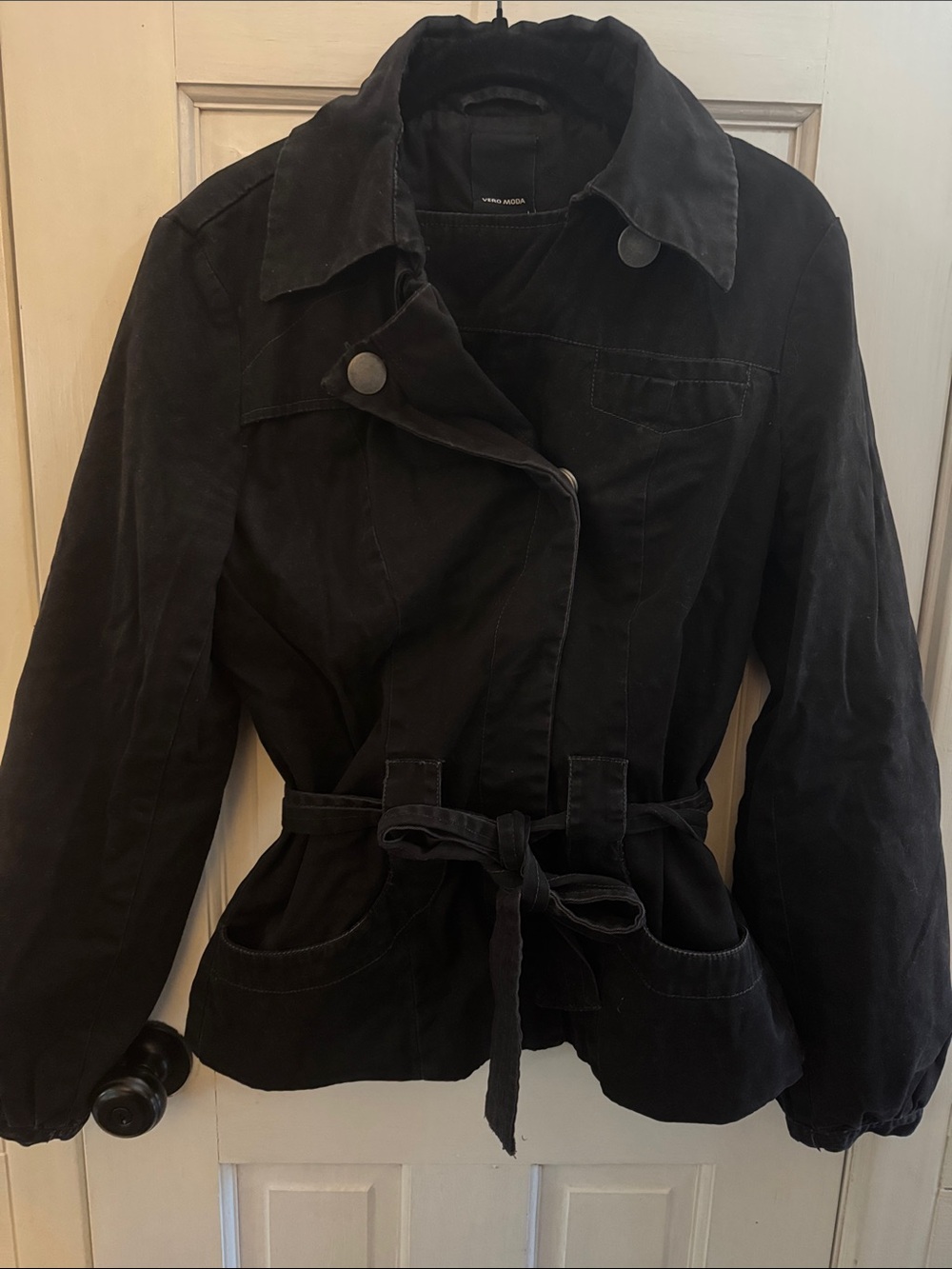 Vero Moda Black Belted short Trench Coat